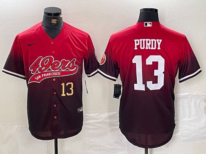 Men San Francisco 49ers #13 Purdy Red Joint Name 2024 Nike Limited NFL Jersey style 6